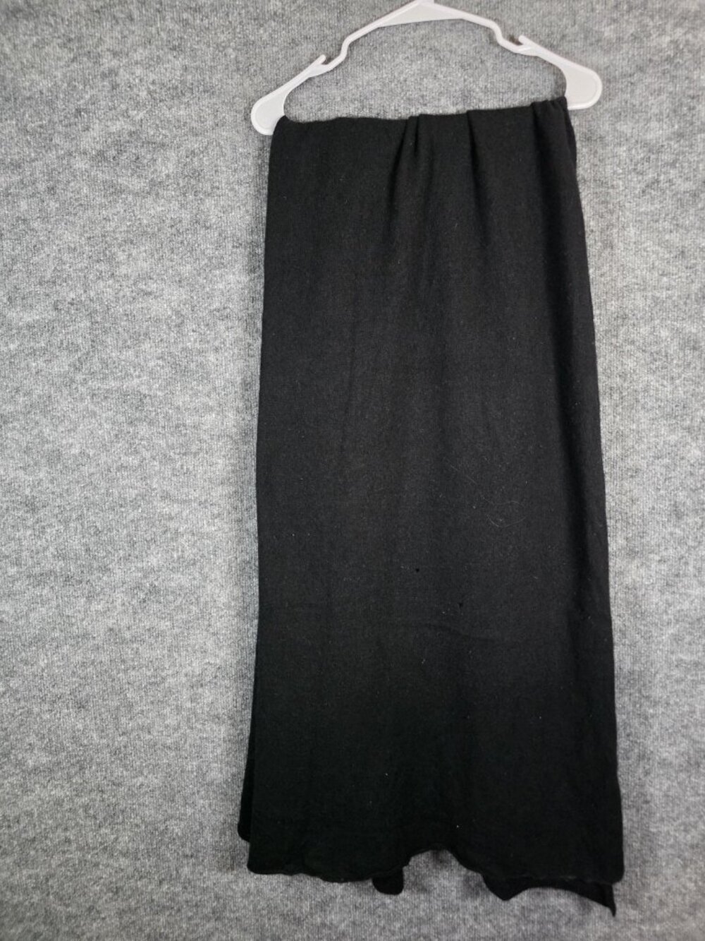 White + Warren Cashmere Shawl Wrap Womens One Size Black Knit Holes Damage